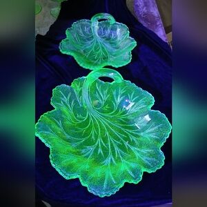 VASELINE GLASS 2 DISH SET